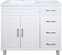 Misty Мебель для ванной Купер 90 L 4 ящика белая – фотография-2